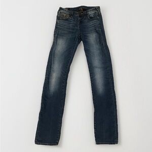 True Religion Jeans Womens 26 Blue Denim Pants Billy Straight Mid Rise 26X33